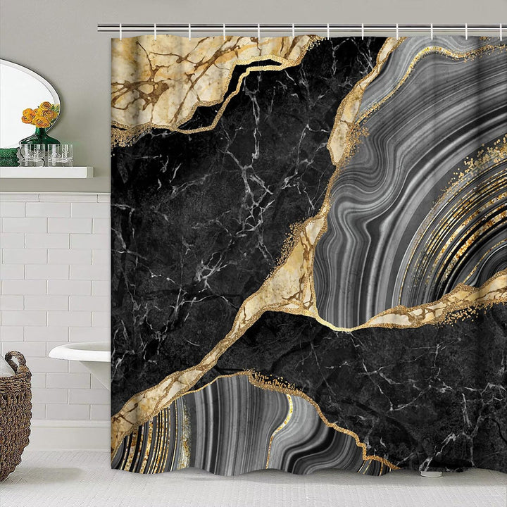 Artistic Marble Texture Shower Curtain Kalsten