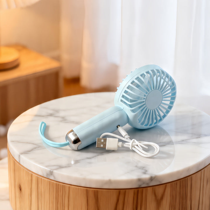 Women portable handheld fan with USB charging function and ergonomic design Kalsten