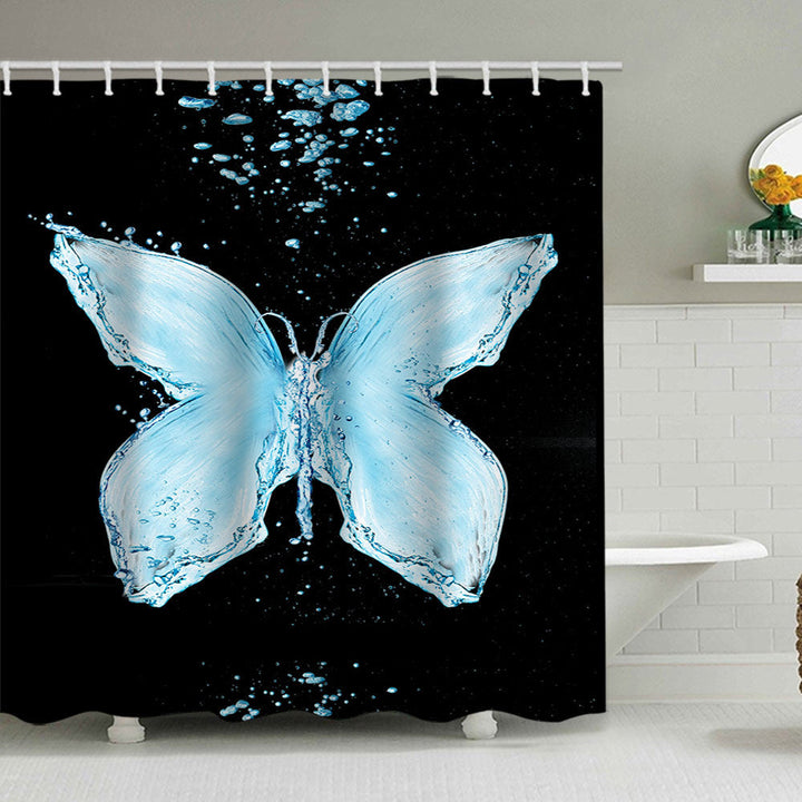 Butterfly-Inspired Floral Shower Curtain Kalsten