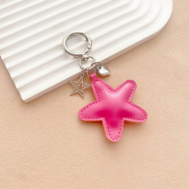 Starfish-Shaped Leather Keychain kalsten