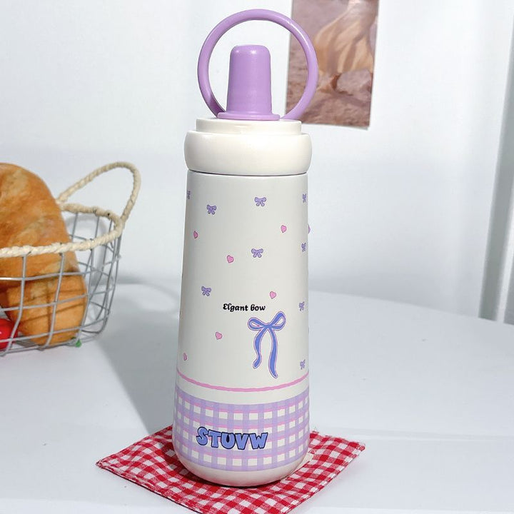 Women's stylish drinking bottle with elegant bow motif Kalsten
