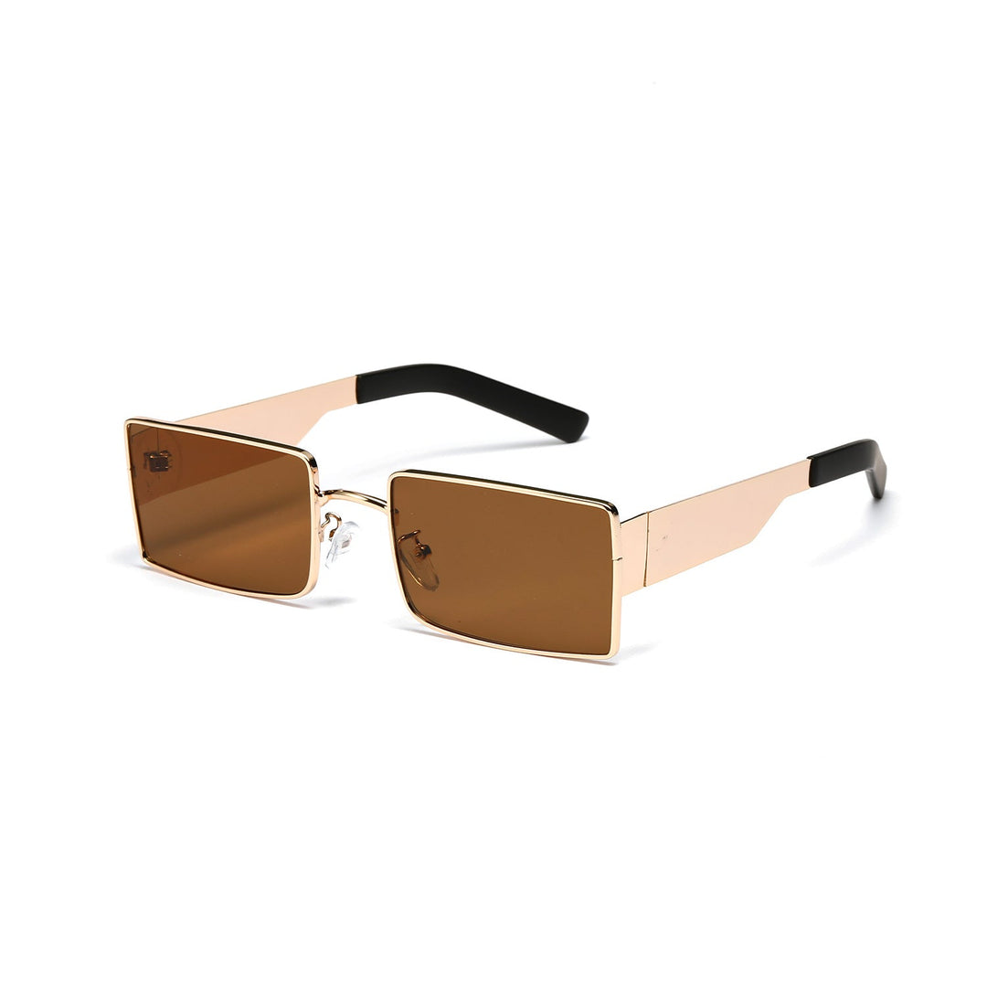 Ladies stylish rectangular sunglasses with modern metal frame Kalsten