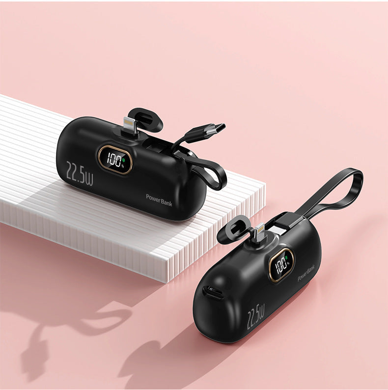 Portable power bank with innovative 22.5W fast charging function and integrated cable system Kalsten