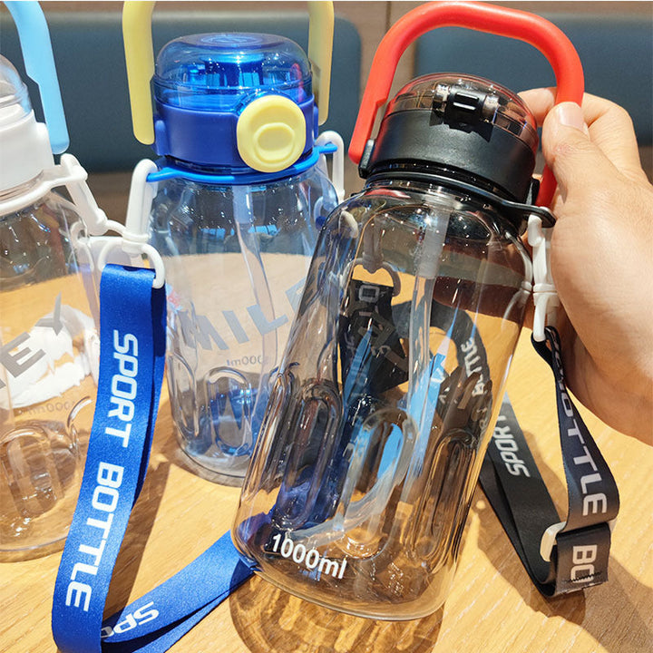 Ladies Sporty Water Bottle with Practical Carrying Strap Kalsten