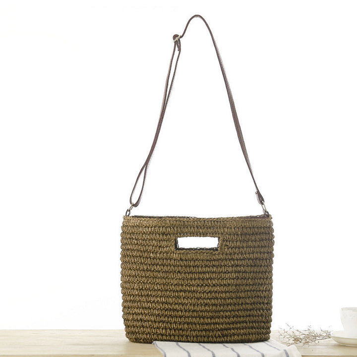 Braided shoulder bag with unique carrying handle Kalsten