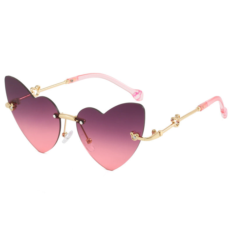 Women's Heart-Shaped Sunglasses with Embellished Frame Kalsten