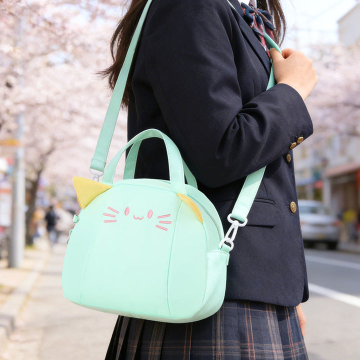 Playful Cat Motif Shoulder Bag Kalsten