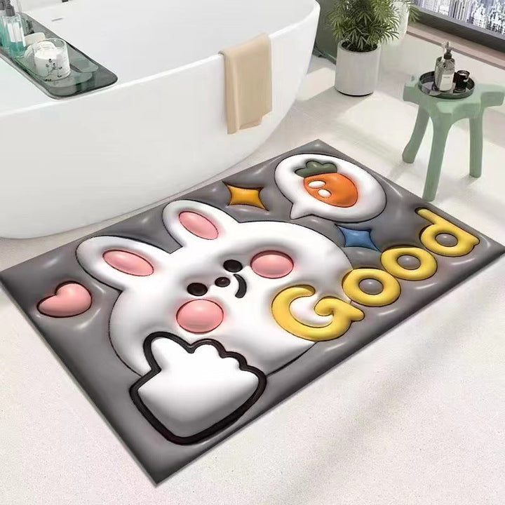 Cute Cartoon Cat Shape Bath Mat Kalsten