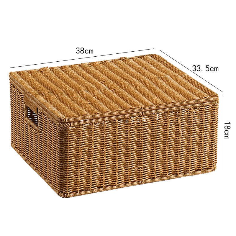 Handcrafted Rectangular Wicker Storage Box Kalsten