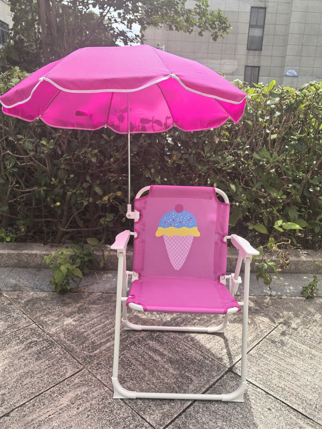 Ladies high chair with sun protection and animal motif Kalsten