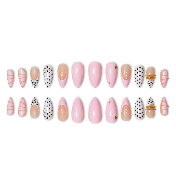 Artistic Polka Dot Press-On Nail Set Kalsten