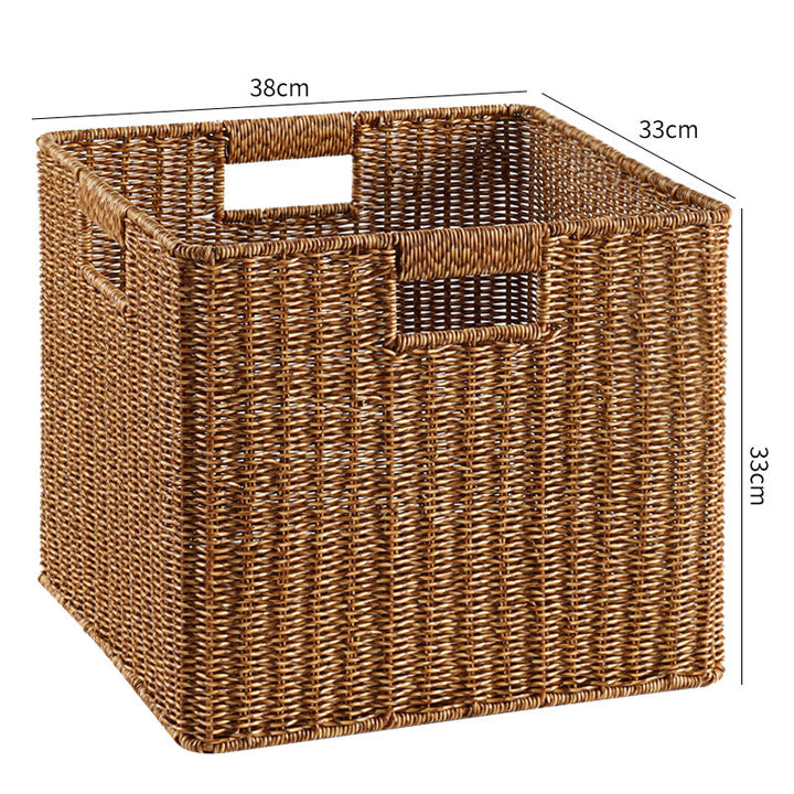 Handcrafted Rectangular Wicker Storage Bin Kalsten