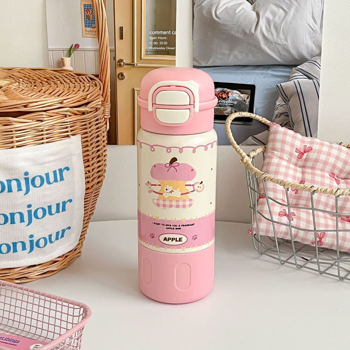 Ladies Insulated Water Bottle with Cheerful Dog Design Kalsten