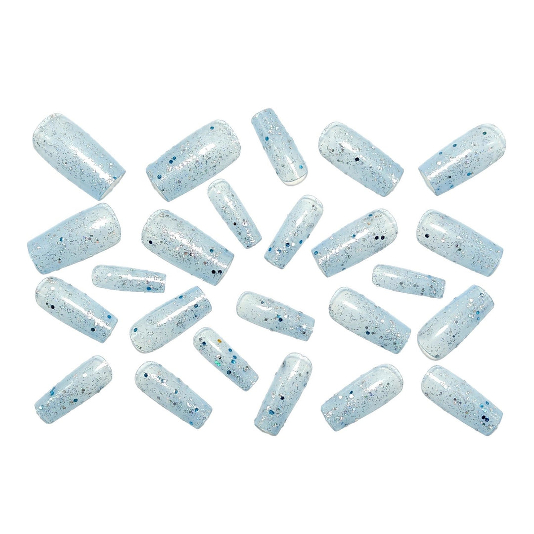 Glamorous artificial nails with exciting glitter effect Kalsten