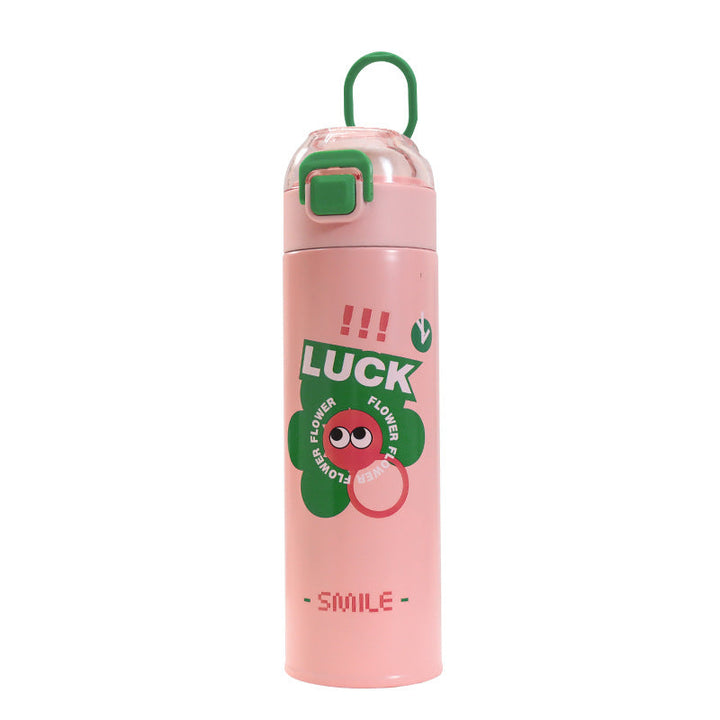 Insulated drinking bottle with innovative leak protection and practical carrying strap Kalsten