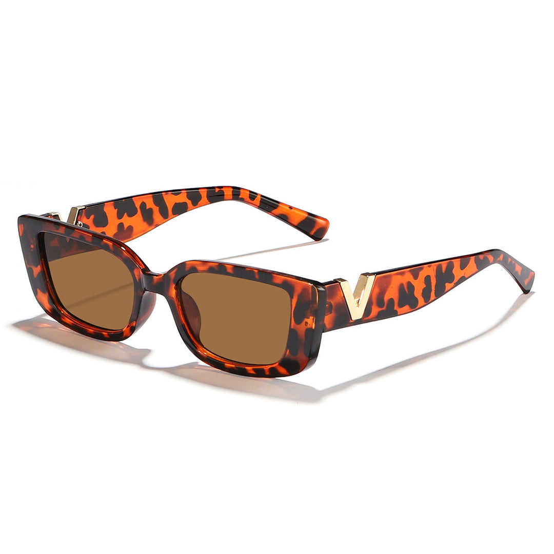 Ladies fashionable square sunglasses with golden accents Kalsten