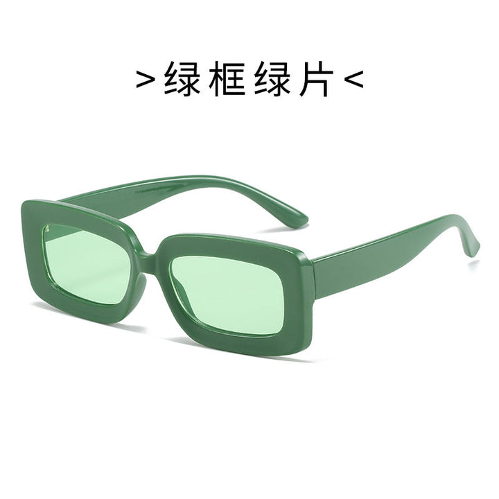 Women's Fashion Turtle Sunglasses with Rectangular Frame and Gradient Lenses Kalsten
