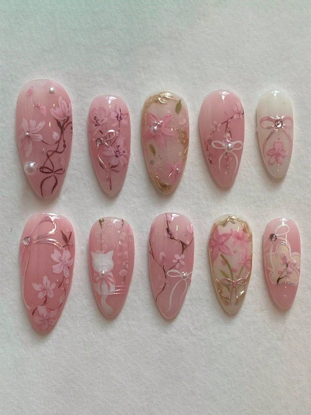 Artistic Press-On Nail Art Set Kalsten