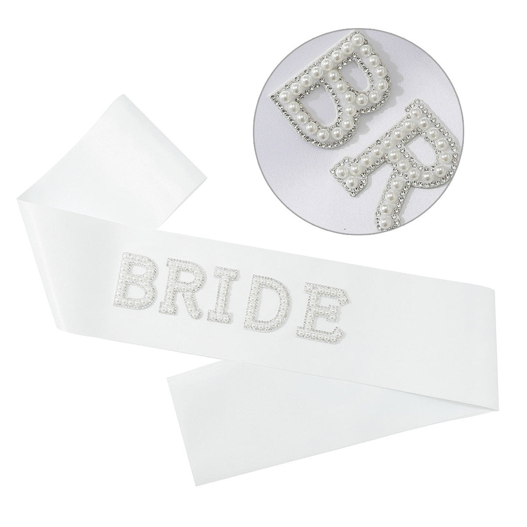 Women's Bridal Satin Ribbon with Sparkling Crystals Kalsten