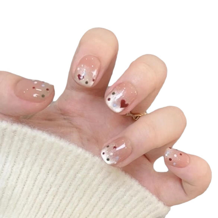 Artistic Heart-Designed Press-On Nail Set Kalsten