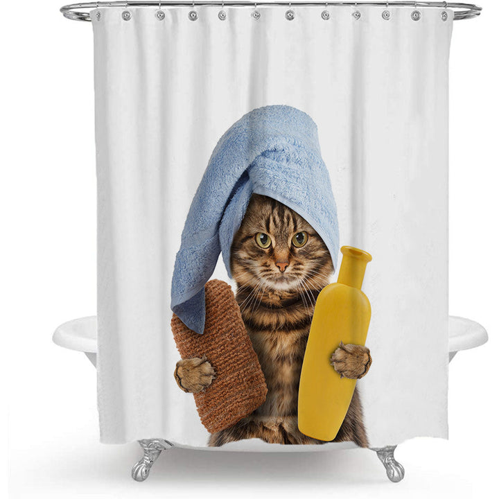 Artistic Dog Illustration Shower Curtain Kalsten