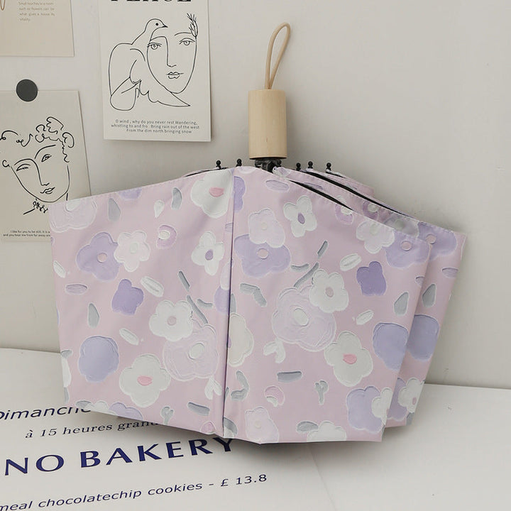 Women's Foldable Umbrella with Stylish Floral Design Kalsten