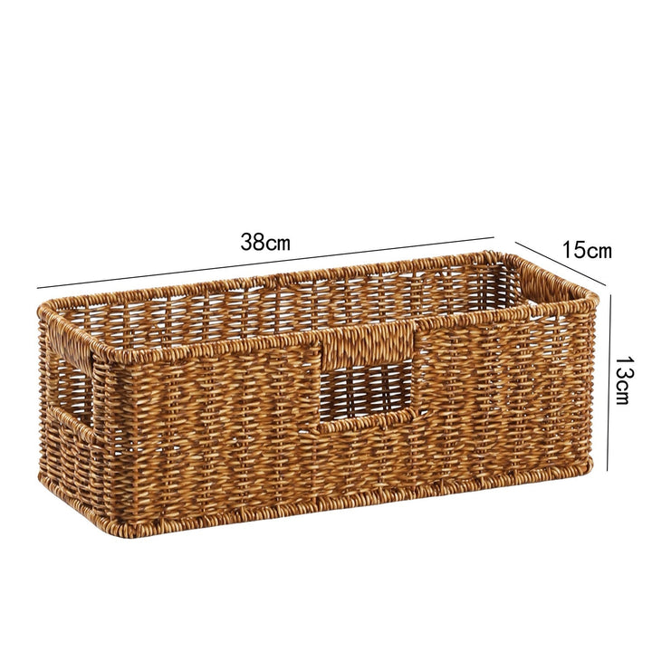 Handcrafted Rectangular Wicker Storage Bin Kalsten