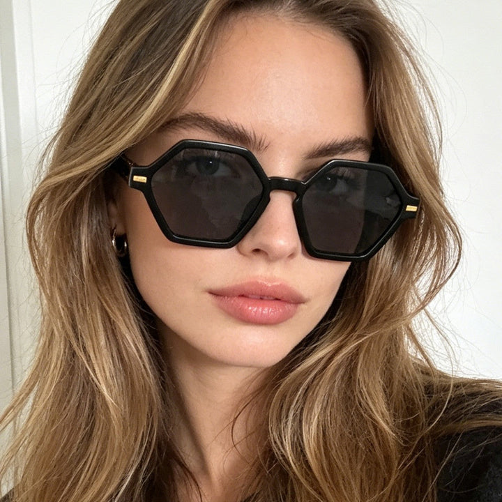 Women's hexagonal sunglasses with fashionable design and UV protection Kalsten