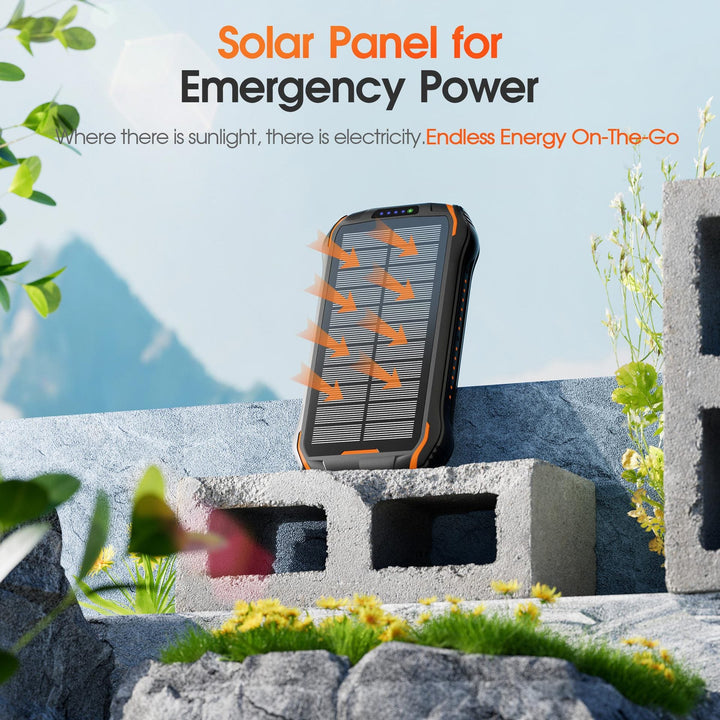 Robust solar power bank with fast charging function and integrated LED lamp Kalsten