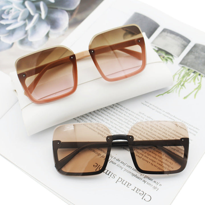 Women’s square sunglasses with extravagant leopard pattern Kalsten