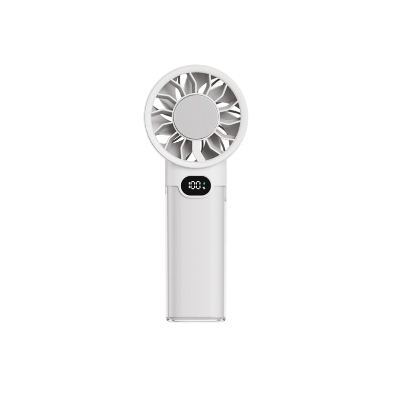 Unisex Handheld Rechargeable Cooling Fan with Smart LED Display Kalsten