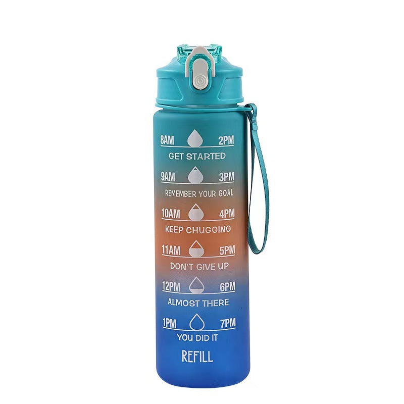 Women's Motivation Water Bottle with Integrated Time Marking Kalsten