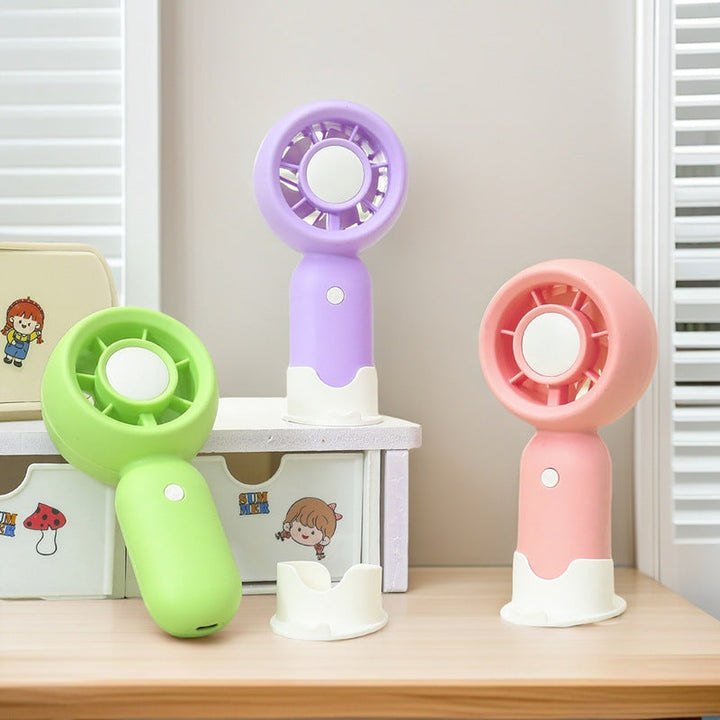 Ladies Portable Handheld Fan with Cute Bear Design Kalsten