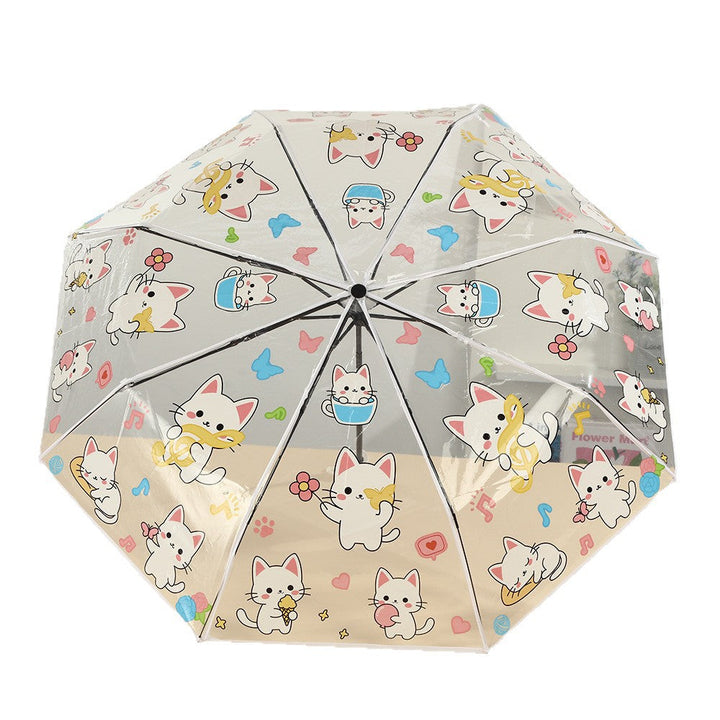 Women's transparent zipper pouch with cute cat designs Kalsten
