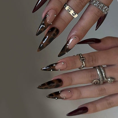 Artistic Stiletto Nail Design Acalora