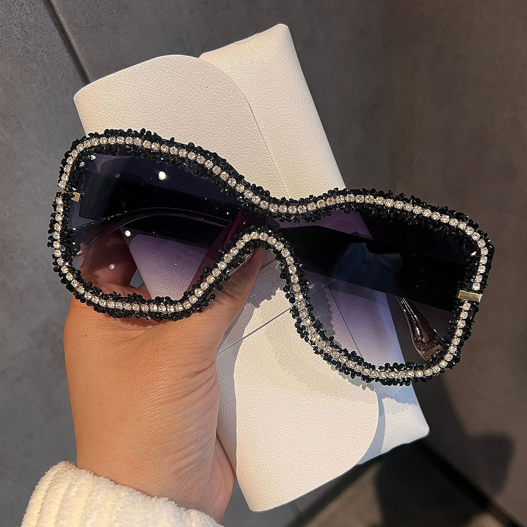 Women's Glamorous Sunglasses with Striking Crystal Frame Kalsten