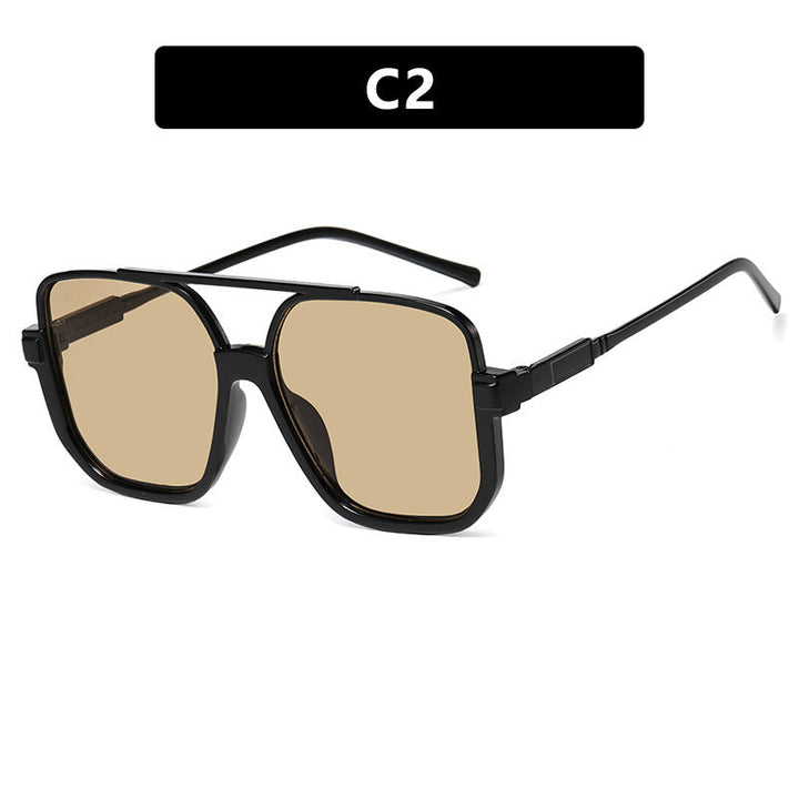 Women's trendy square sunglasses with transparent frame Kalsten