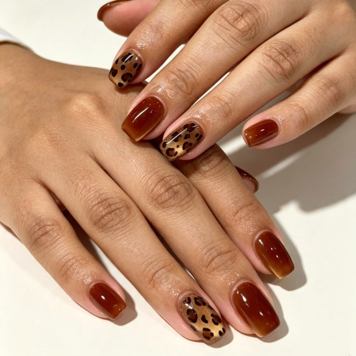 Artificial Nails in Modern Leopard Design Kalsten