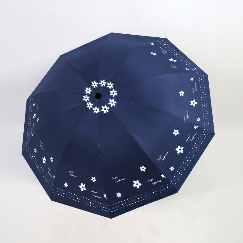 Women's Folding Umbrella with Floral Patterns and UV Protection Kalsten