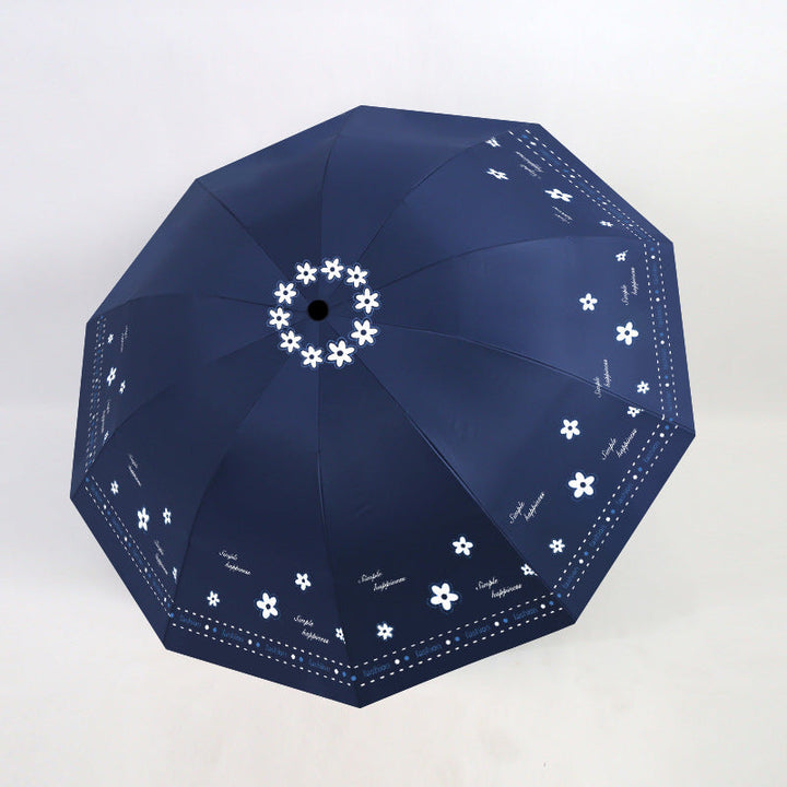 Women's Folding Umbrella with Floral Patterns and UV Protection Kalsten