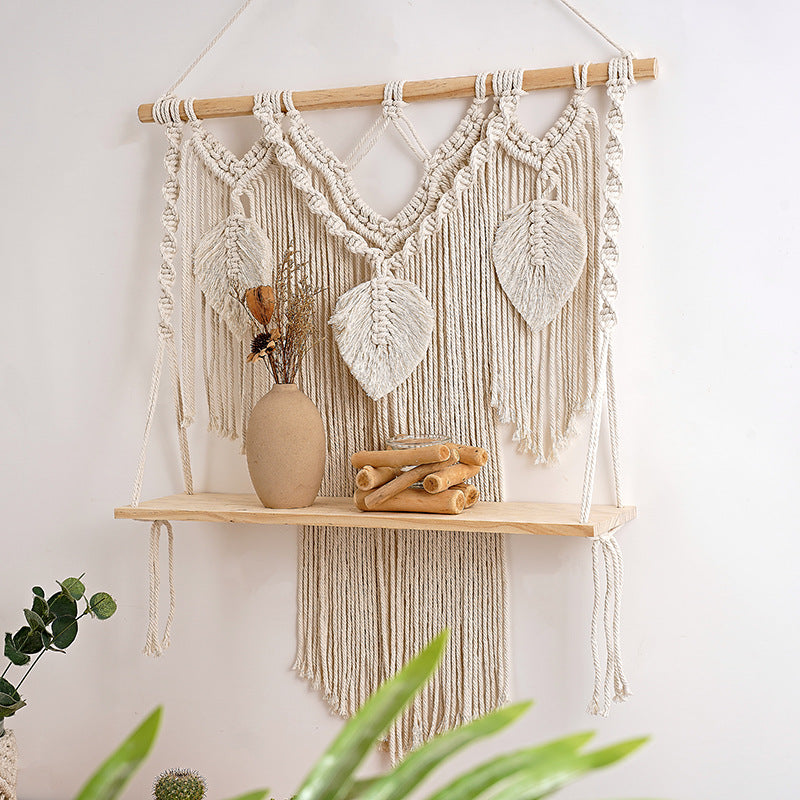 Artistic Macrame Wall Hanging Shelf Acalora