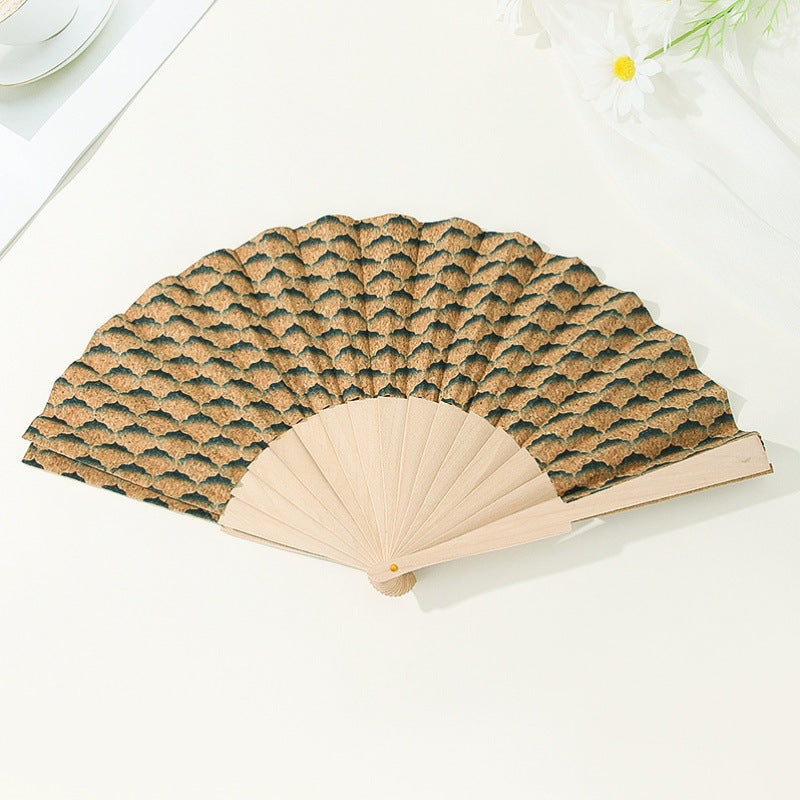 Women's handmade fan with floral motifs Kalsten