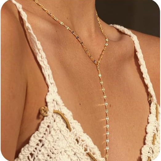 Y-Chain Lariat Necklace Kalsten