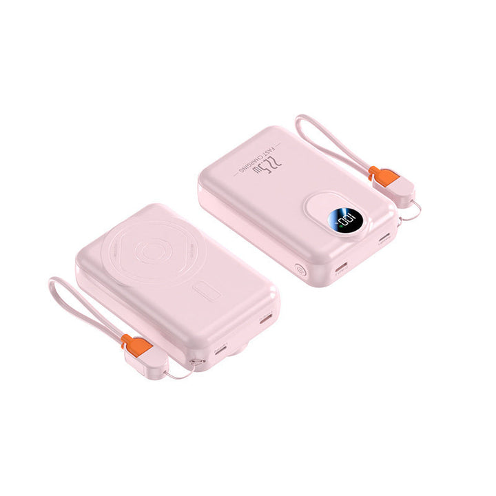 Portable power bank with integrated wireless charging function and digital display Kalsten