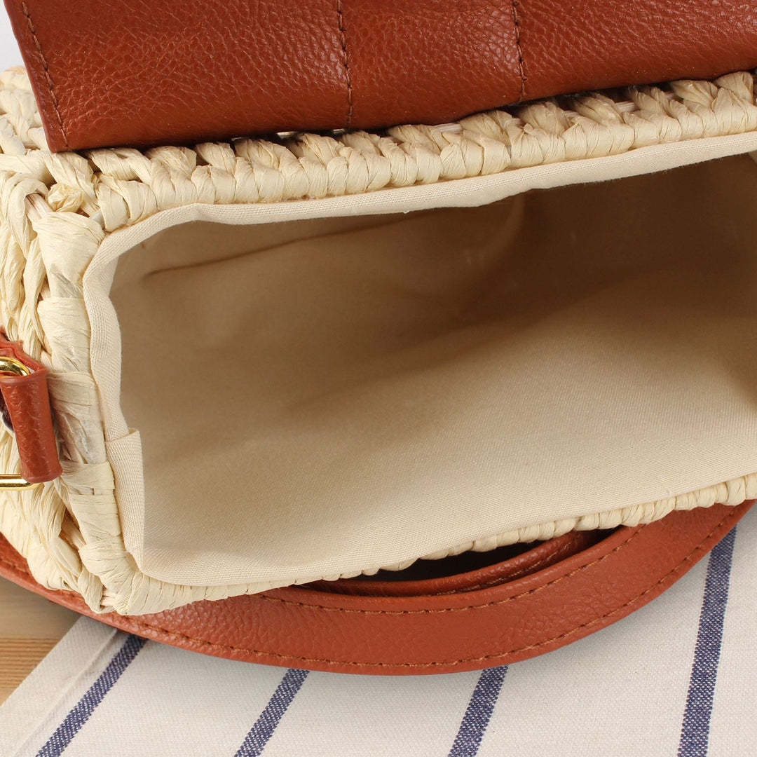 Handbag with Unique Woven Design and Elegant Flap Kalsten