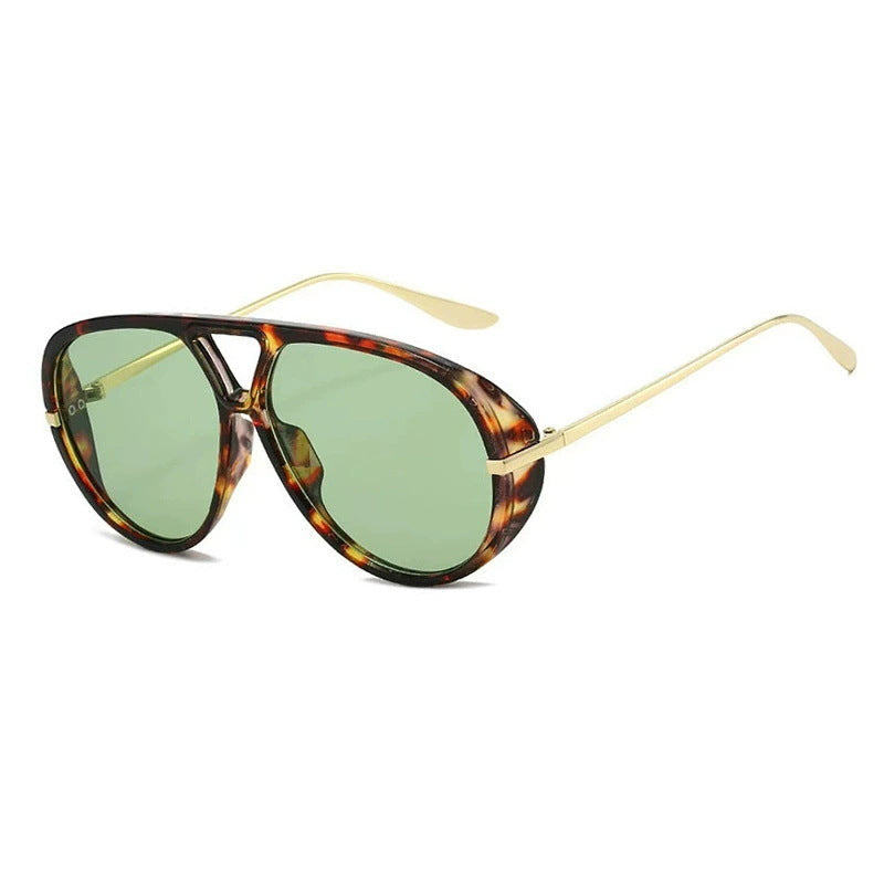Women's oversized sunglasses with elegant plastic frame and mirrored lenses Kalsten