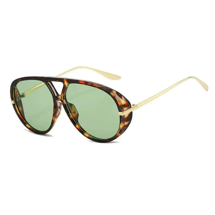 Women's oversized sunglasses with elegant plastic frame and mirrored lenses Kalsten