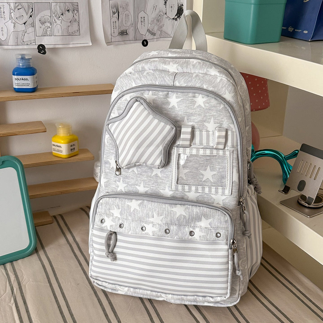 Charming Star-Embellished School Backpack
