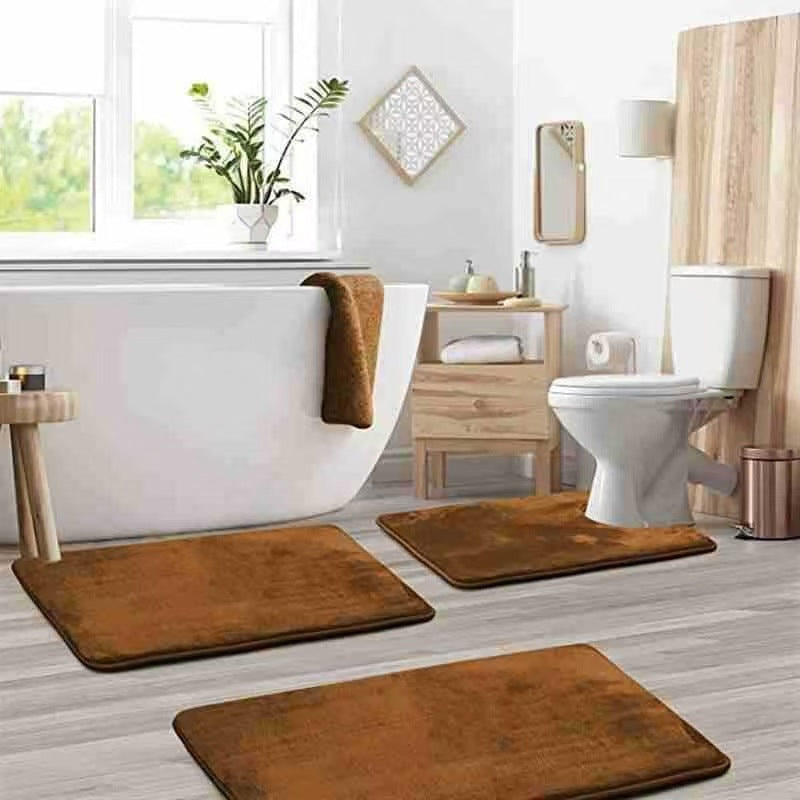 Ultra-Comfort Plush Bathroom Mat Set