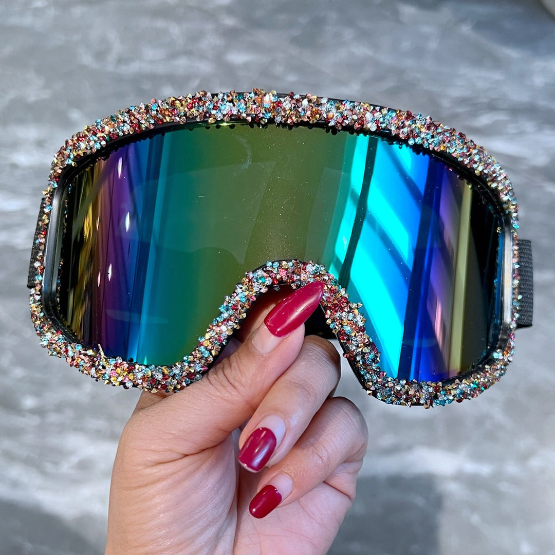 Women's skiing goggles with sparkling crystal decoration Kalsten